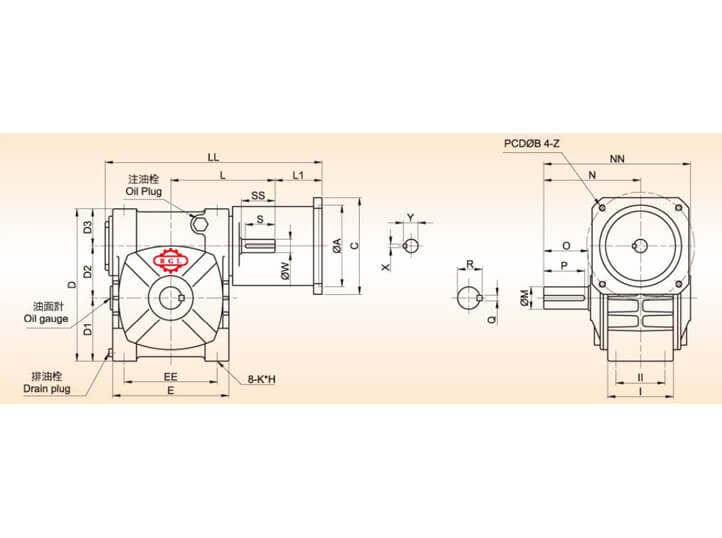 Double Lead Worm Gear Reducer Double Lead Worm Gear Reducer