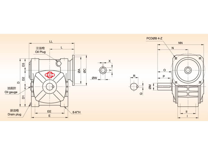 Double Lead Worm Gear Reducer